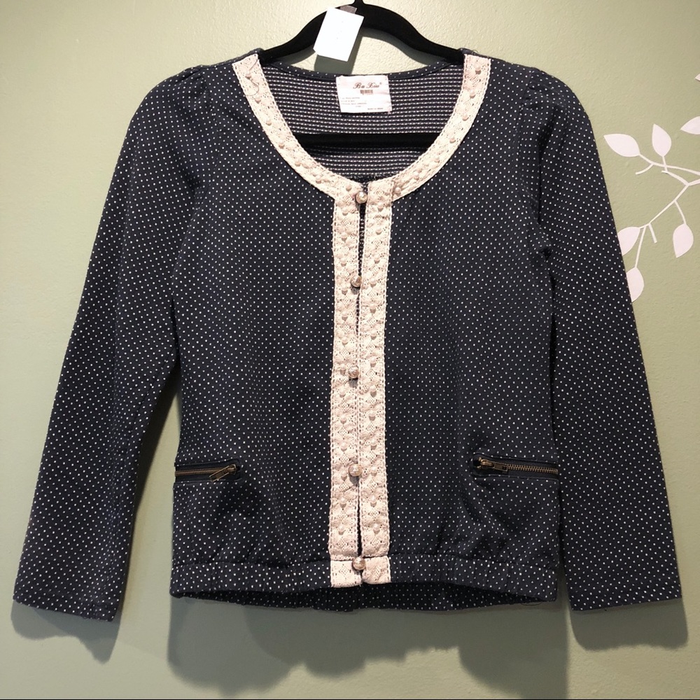 Navy blue cardigan with pockets